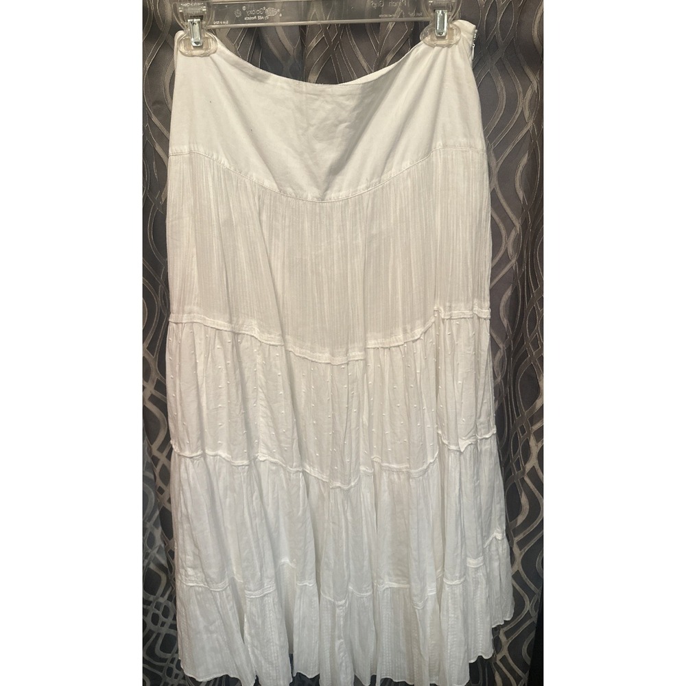 George White Skirt Boho Size 12 Cottagecore White